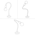 Miniatyrbild 5 av 6: Creative Cables Ledad Bordslampa Med Diffust Ljus Med Engelsk Stickpropp Table Flex