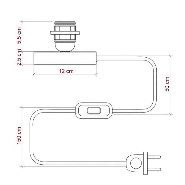 Creative Cables Lampskärm-metall Bordslampa Med Posaluce 2-nr Plugg