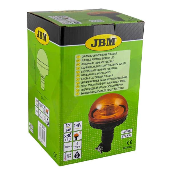 Jbm Led Roterande Beacon 193x125 Mm 12-24v Flexibel Bas