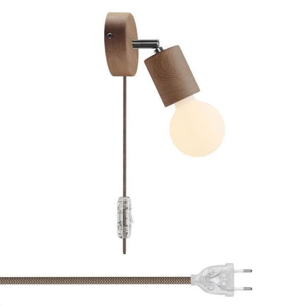 Creative Cables Spostaluce Justerbar Lampe Træled Med 2-polet Stik - Med Pære