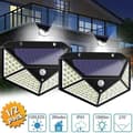 Miniatyrbild 3 av 4: NANWAD-2-pack utomhussollampa 100 LED-belysning Rörelsesensor Vägglampa