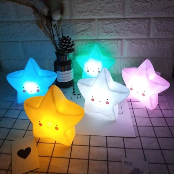 LED lysande moln - Nattlampa / sänglampa / Nattlampa små stjärnor - Baby och barn