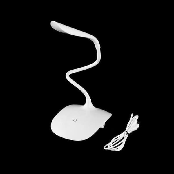 LED Skrivbordslampa - 3 Ljusstyrkenivåer - Återuppladdningsbar USB - Metall och Plast - Inomhus