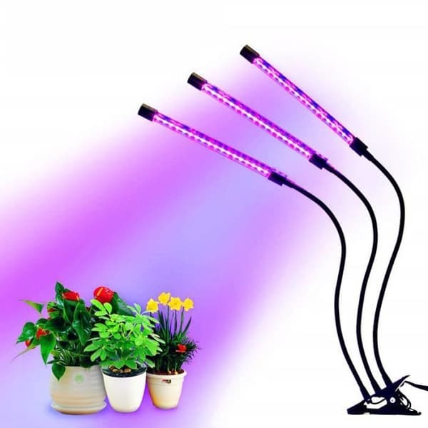 Plant Lampa, 3 Head Plant Lamp, 80 LEDs 360° tillväxtlampa Trädgårdsbelysning
