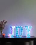 Miniatyrbillede 2 af 7: Belyst LED USB-skilt flerfarvet iriserende med lys USB-skilt glæde belyste bogstaver