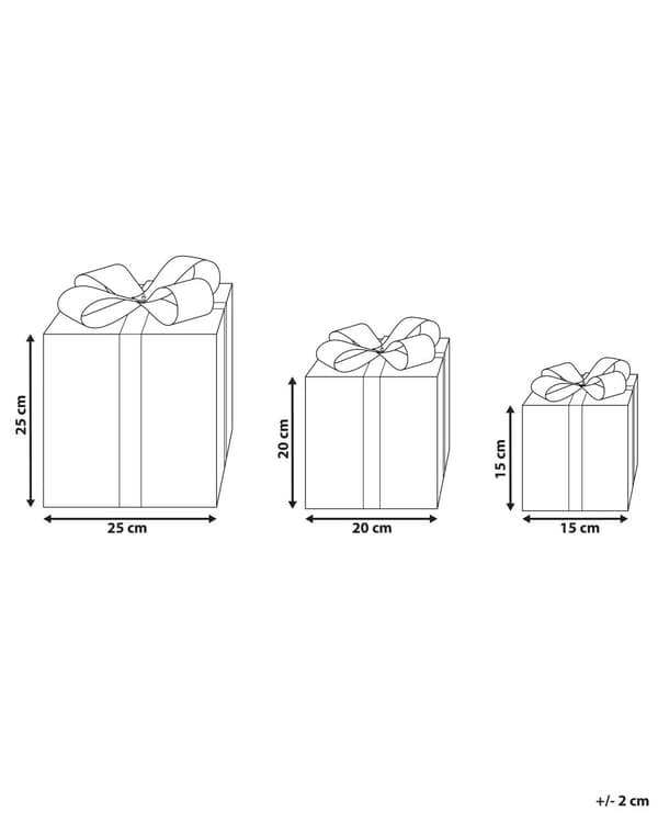Flerfarvet dekoration 3 stk. iriserende LED-lys i plastik indeni USB-drevet jul moderne