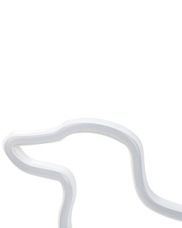 Hundelampe LED Blå Plastik 20 x 44 cm Moderne Neonlys Bordlampe Gravhund Design Bordpynt til Børneværelse Natlampe Børn Tilbehør Hunde Figur