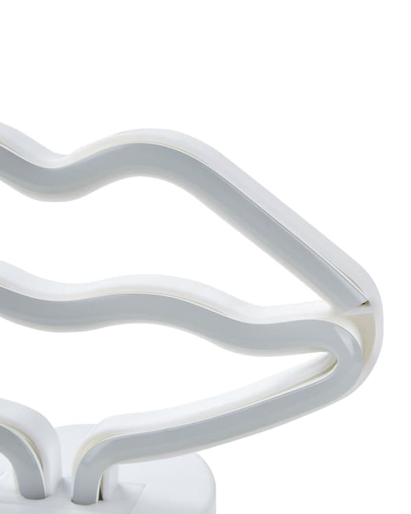 Neonskilt Læber LED Lyserød Plastik 15 x 17 cm Moderne Neonlys Erotisk Bordlampe Kyssemund Design Bordpynt Natlampe Tilbehør Mund Figur
