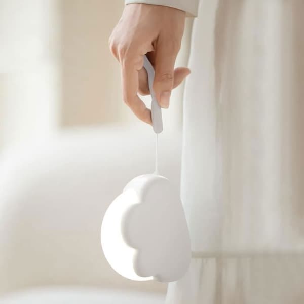 Baby Night Light, Cloud Night Lamp för amning, med 4 intensitetsuppladdningsbart LED-nattljus, present till nyfödd flicka