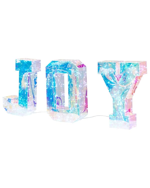LED-valokoriste monivärinen 3 kirjainta JOY USB-liitäntä