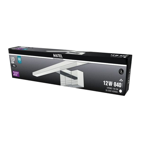 Matel Krom Led-spegelbelysning 600 Mm 12w