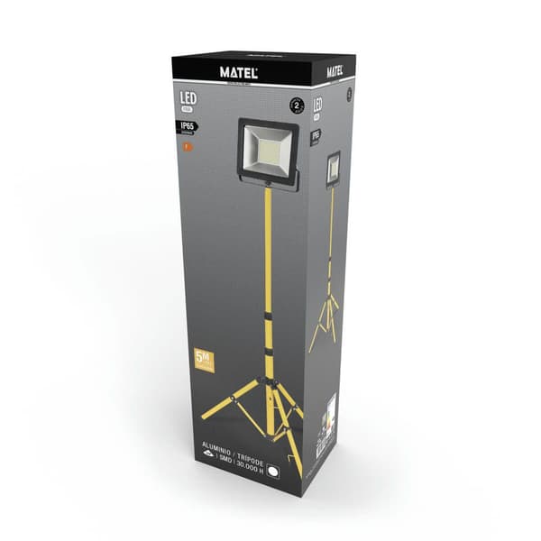Matel Stativ Med Led-projektor Ip65 Kold 20w