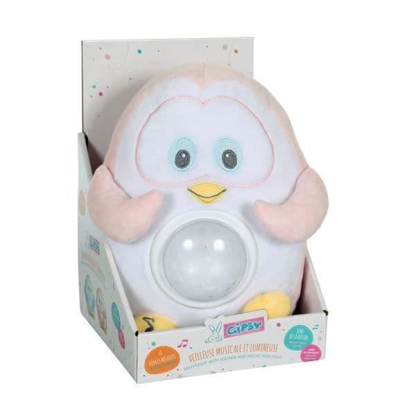 Plysch - GIPSY - Penguin Musical Night Light - Rosa - Barn - Batteri