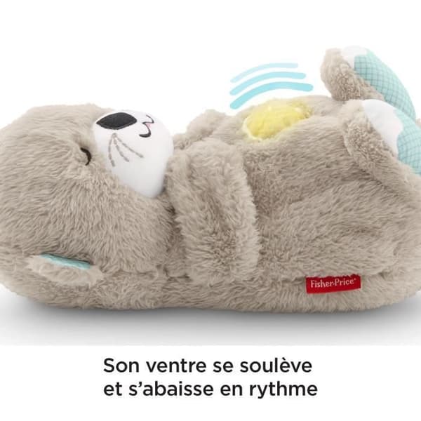 Fisher-Price - My Otter Good Night Cuddles - Musical and Luminous Baby Nightlight Plysch - Early Learning Toy - Från födseln FXC66