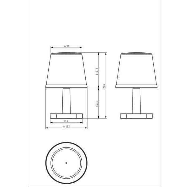 GALIX G4410 solbordslampa - 25 Lumen - H20 cm