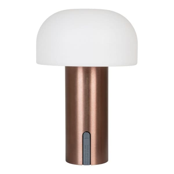 Uppladdningsbar utomhus-LED-lampa - Vit och Koppar - 15x22 cm - Samtida Design - USB-uppladdningsbar