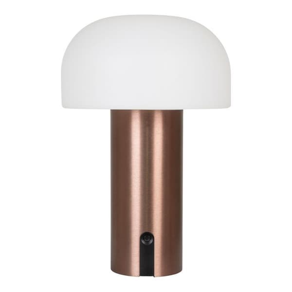 Uppladdningsbar utomhus-LED-lampa - Vit och Koppar - 15x22 cm - Samtida Design - USB-uppladdningsbar