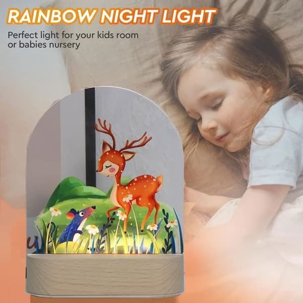 Nattljus för älg Personlig LED-lampa Sänglampa Doppresent till pojke och flicka födelserum dekoration