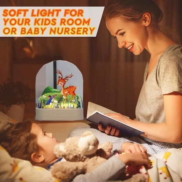 Nattljus för älg Personlig LED-lampa Sänglampa Doppresent till pojke och flicka födelserum dekoration