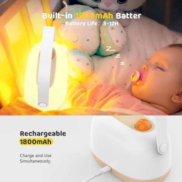 Nattlampa för barn, Uppladdningsbar babynattlampa, LED-dimbar sänglampa, Touch Night Light, Utomhusbordslampa, Julklappar