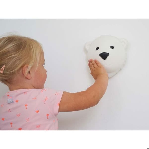 BJÖRN-Vägglampa/Nattlampa RGB LED Isbjörn H16cm White Flow