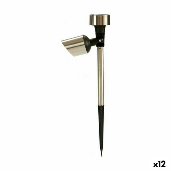 Markör Ibergarden BH18058 Silvrig Stål 15 x 10 x 28 cm Ledbuss Solcellsladdning (12 antal)