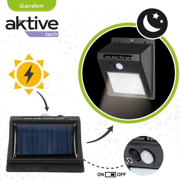 LED-lampa med rörelsesensor Aktive Plast 9 x 12 x 5 cm (6 antal)