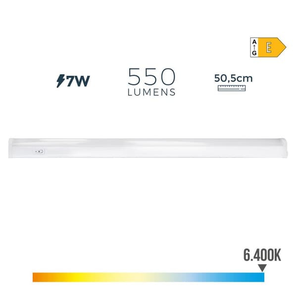 LED Tube EDM 31685 Hvid A E 7 W 600 lm 3,6 x 50,5 x 3 cm 50,5 x 2,2 x 3,5 cm (6500 K) (6400 K)