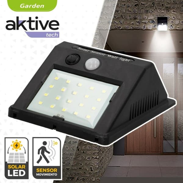 LED-lys med bevægelsessensor Aktive Plastik 9 x 12 x 5 cm (6 enheder)
