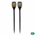 Miniatyrbilde 2 av 6: Sett med solcelledrevede hagelys Lumi Garden Maity Sun Mini Svart Plast 70 cm (2 enheter)