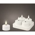 Miniatyrbilde 2 av 3: Stearinlys LED Lumineo 485346 Hvit Oppladdbar Innendørs (4 enheter)