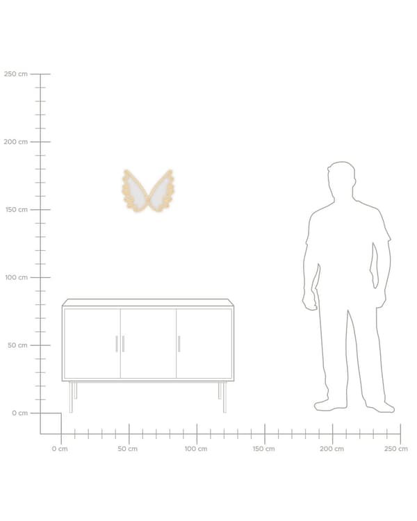 Vägg LED-lampa Ängelvingar Vit PVC Väggmonterad Belysning Dekorativ Lampa