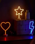 Miniatyrbild 4 av 11: Set med 3 LED-skyltar Flerfärgad PVC Lampor Batteridrivna Dekorativa Ljus
