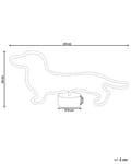 Miniatyrbilde 3 av 8: LED-dekorasjon Lys Dekorasjon Figur Blå 20 cm Høy Hund Dachshund Dekor Batteridrevet Stue Soverom Kontor