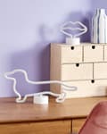 Miniatyrbilde 4 av 8: LED-dekorasjon Lys Dekorasjon Figur Blå 20 cm Høy Hund Dachshund Dekor Batteridrevet Stue Soverom Kontor
