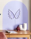 Miniatyrbilde 4 av 9: Veggdekor LED Neon Englevinger Hvit 33 cm Veggmonteringslys Dekorativt lys