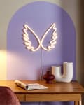 Miniatyrbilde 2 av 9: Veggdekor LED Neon Englevinger Hvit 33 cm Veggmonteringslys Dekorativt lys