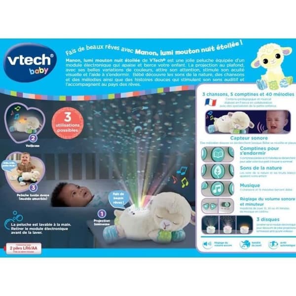 VTECH BABY - Manon, Lumi Mouton Starry Night 3 i 1