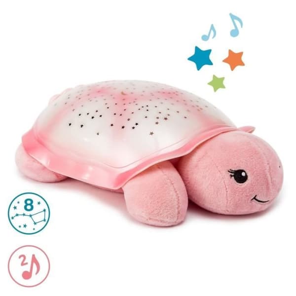 Cloud b®Twinkling Twilight Turtle™- Nattljus med melodi, rosa - Turtle, 0m+.
