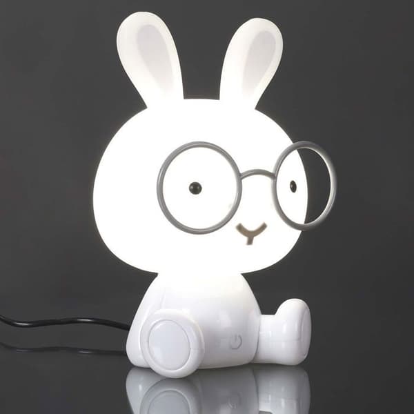 Home Deco Kids LA11042 Vit Kanin Barn LED Nattljus Touch-knapp Flera ljusintensiteter H23 x 13 x 15 cm