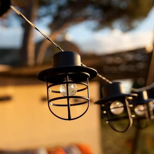 LED-valokranssi Lumisky Detroit Valkoinen Musta Kukka-aiheinen
