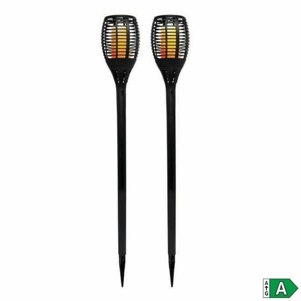 Aurinkoenergia puutarhalamppusarja Lumi Garden Maity Sun Mini Musta Muovinen 70 cm (2 osaa)