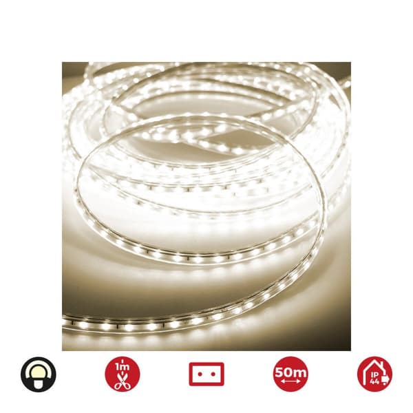 LED-nauhat EDM 72701 4,2 W x 1 m 50 m Lämmin valo 3200 K 350 lm
