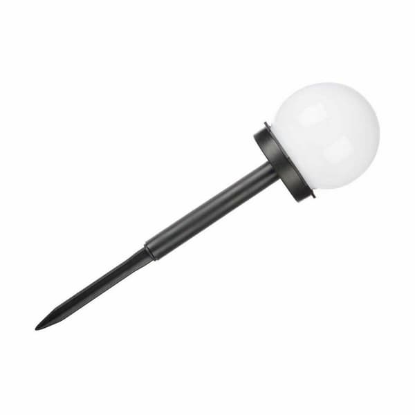 Markör Ibergarden 10 CM BALL Vit Svart Plast 10 x 34,5 x 10 cm Labda Solcellsladdning (12 antal)