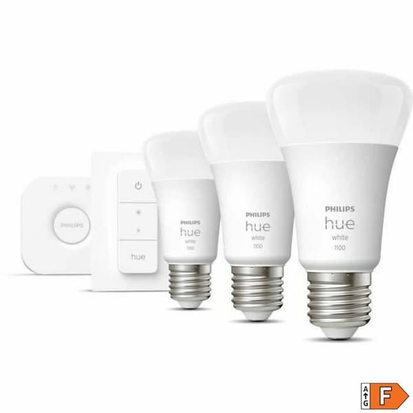 Philips Hue White Startpaket: 3 st E27 ljuskällor (1100lm) + Dimmer switch