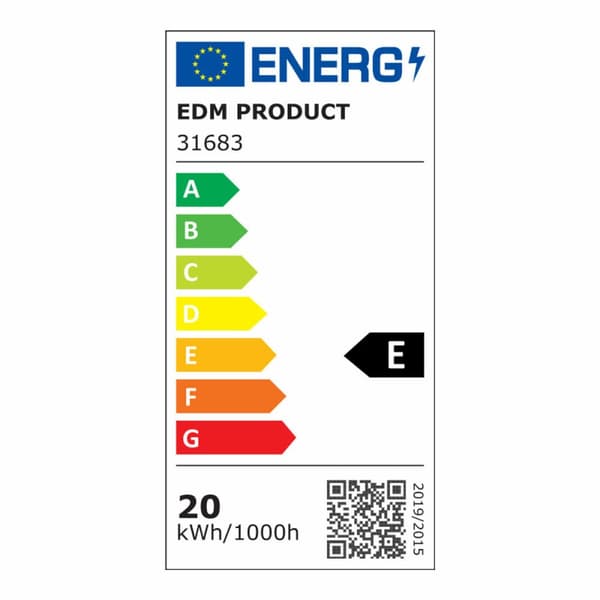 LED Tube EDM 31683 Hvid A E 20 W 1900 Lm 59,7 x 8 x 3,1 cm (6500 K) (6400 K)