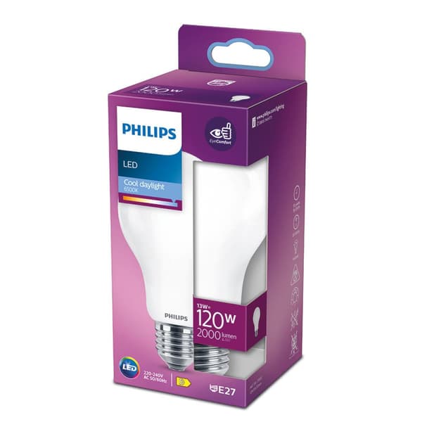 LED-lampe Philips D 120 W 13 W E27 2000 Lm 7 x 12 cm (6500 K)