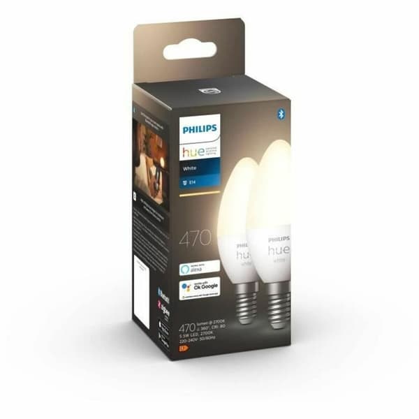 LED-lampe Philips 8719514320628 Hvid F E14 E27 470 lm (2 enheder)