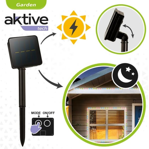 Lysstrimmel Aktive LED Multifarvet Have 3 m (6 enheder)