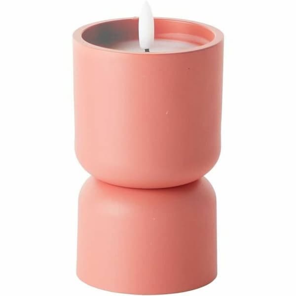 Stearinlys LED Brilliant Terrakotta 3 W 15 x 8 cm Plastik